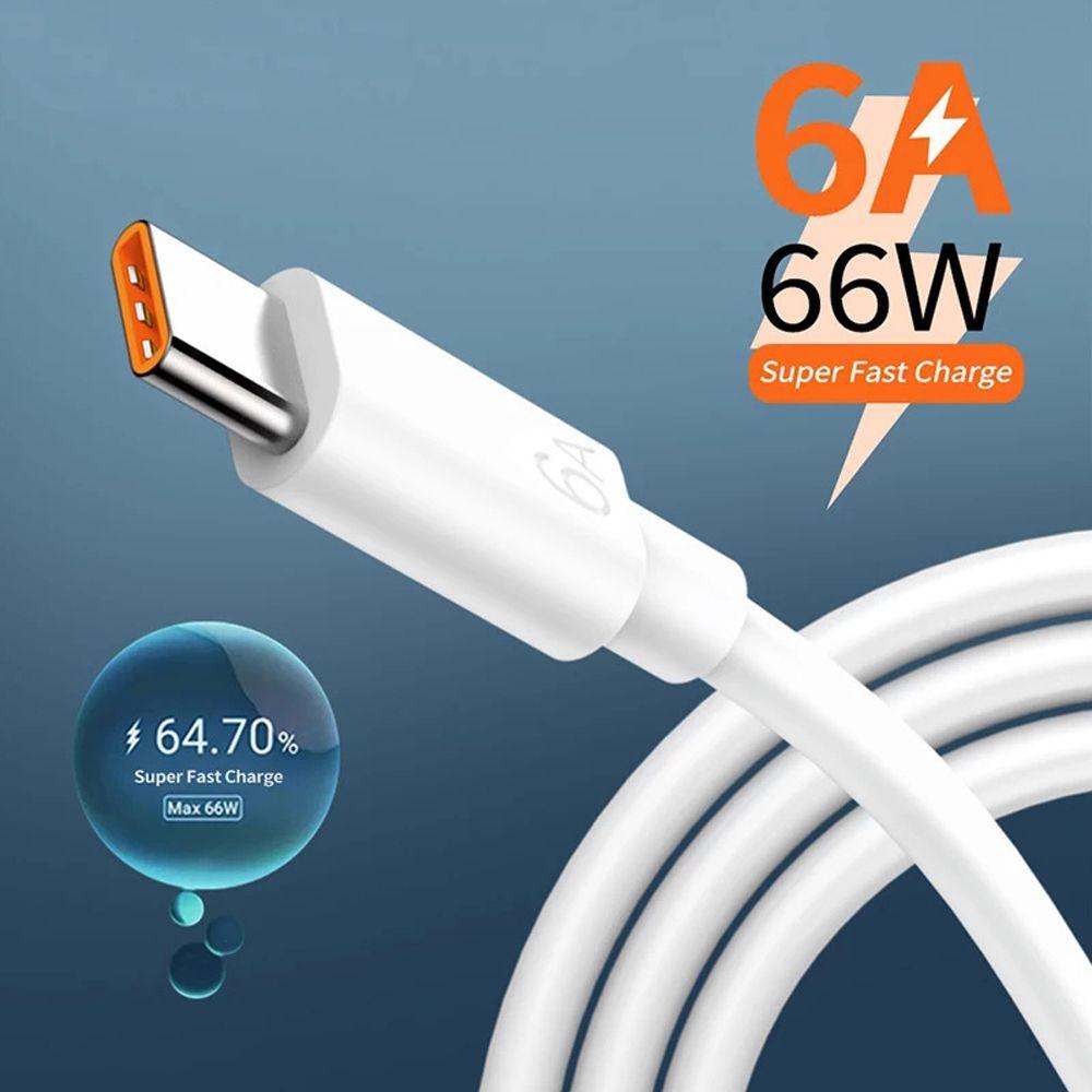 C USB 6A 66W Digital Cables Mobile Phone Sync Wire Data Cord USB Type C Cable 6A Fast Charger Cable