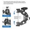 Super Clamp Double Ballhead Smartphones/Action Camera Mount Clip 0-65mm for Tripods and Gimbals