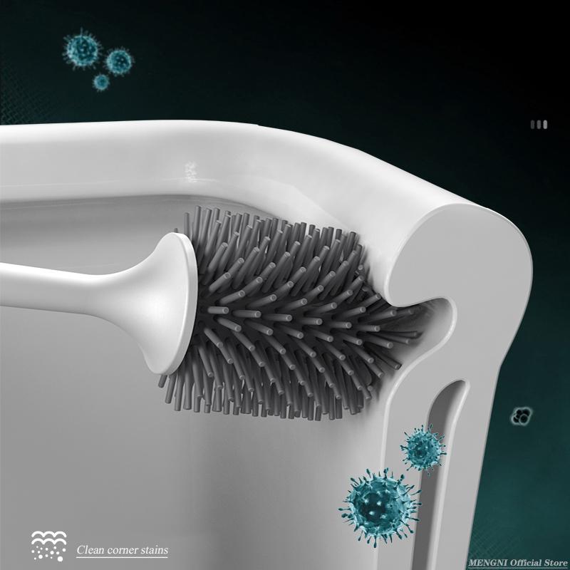Silicone Toilet Brush Cleaner Brush Wall Floor Bathtubs And Accessories Cleaning Tools Cleanliness Bathroom Accessories