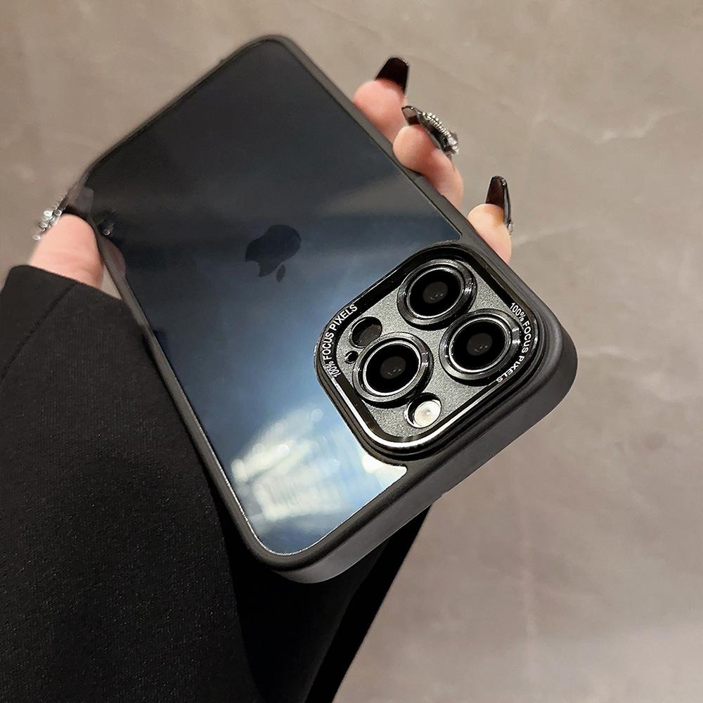 Advanced Metal Lens for Iphone16 for 14promax for Apple Phone Case 13 Simple 11 Anti-fall 12 Transparent