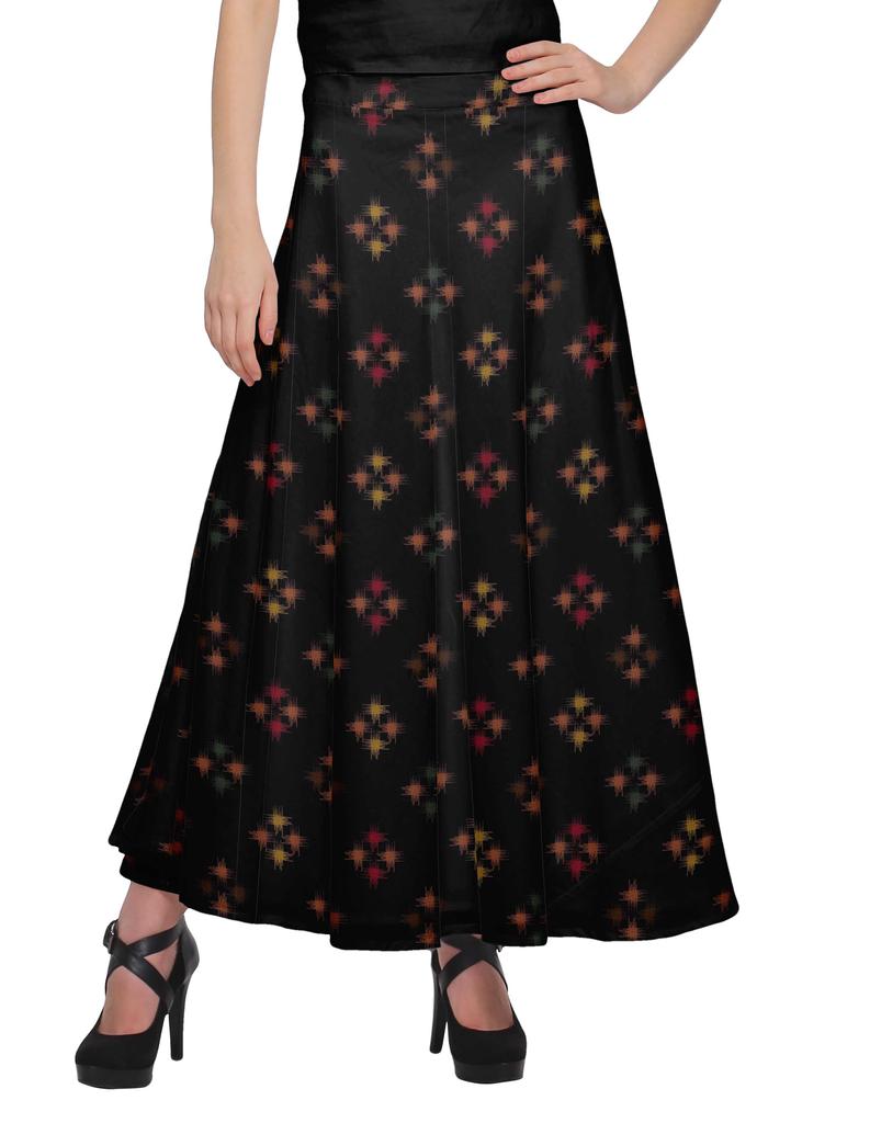 Moomaya Printed Maxi Skirt For Women Long Skirt For Girls Casual Wear