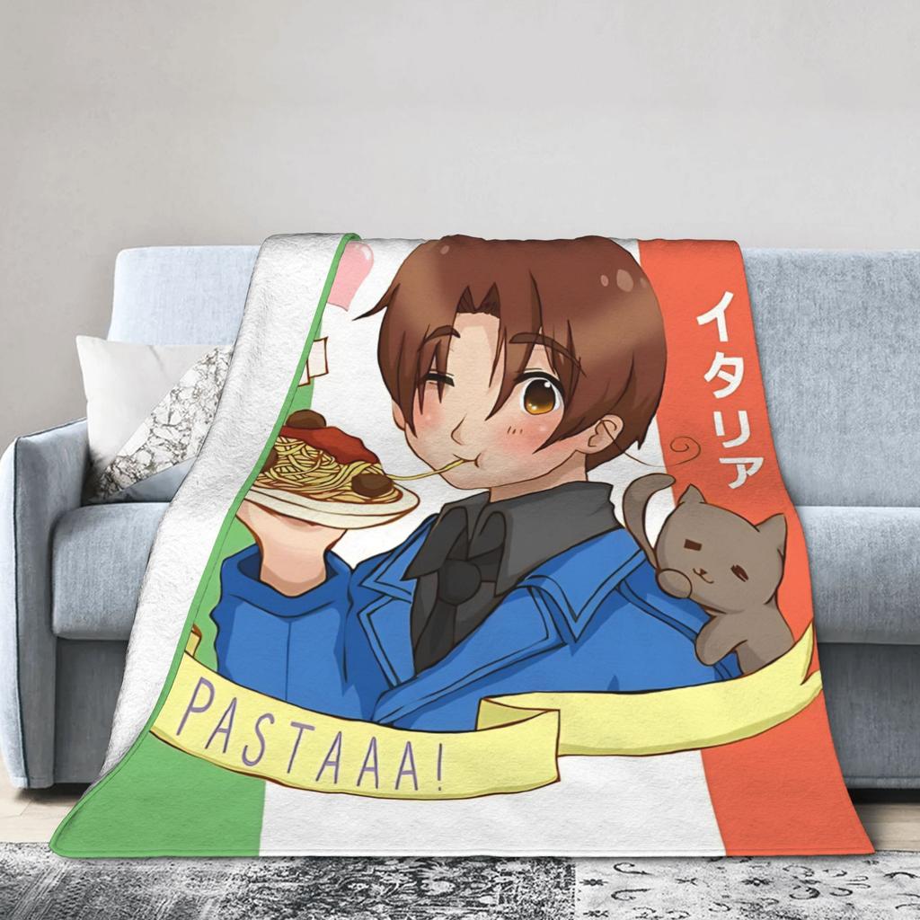 APH Italy Hetalia Anime Blanket Fleece Winter Multifunction Super Soft Throw Blanket for Home Travel Rug Piece