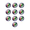 11mm 14mm Aluminium Metal Car Key Emblem Stickers For Alfa Romeo Giulietta GT 159 147 156 Mito Brera Giulia F1 Stelvio VolanteIW8 