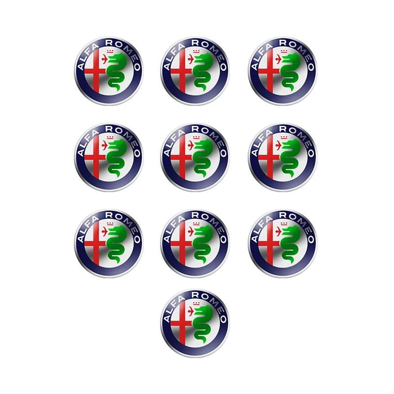11mm 14mm Aluminium Metal Car Key Emblem Stickers For Alfa Romeo Giulietta GT 159 147 156 Mito Brera Giulia F1 Stelvio VolanteIW8