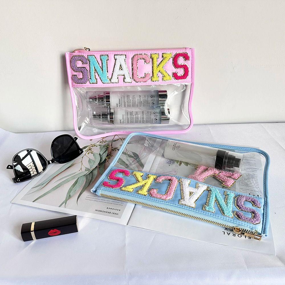 Transparent PVC Cosmetic Bag Waterproof Make Up Pouches Handheld Toiletry Organizer Vacation