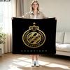 1PC Club Brugge KV Custom Name Patterned Flannel Blanket Suitable For All Seasons for Home Decor Warmth and Comfort Gifts Holiday Present