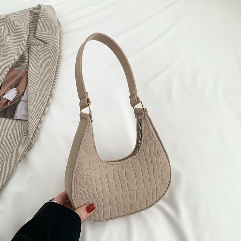 Stylish Minimalist Crescent Bag For Women In Chic Black Coffee Green Orange And Burgundy