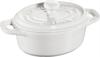 Staub Cocotte Oval White Storage Container Microwave Safe Japanese Ceramic Cocotte Oval "Mini 11cm" Heat-resistant [Authorized Product] 40511-089