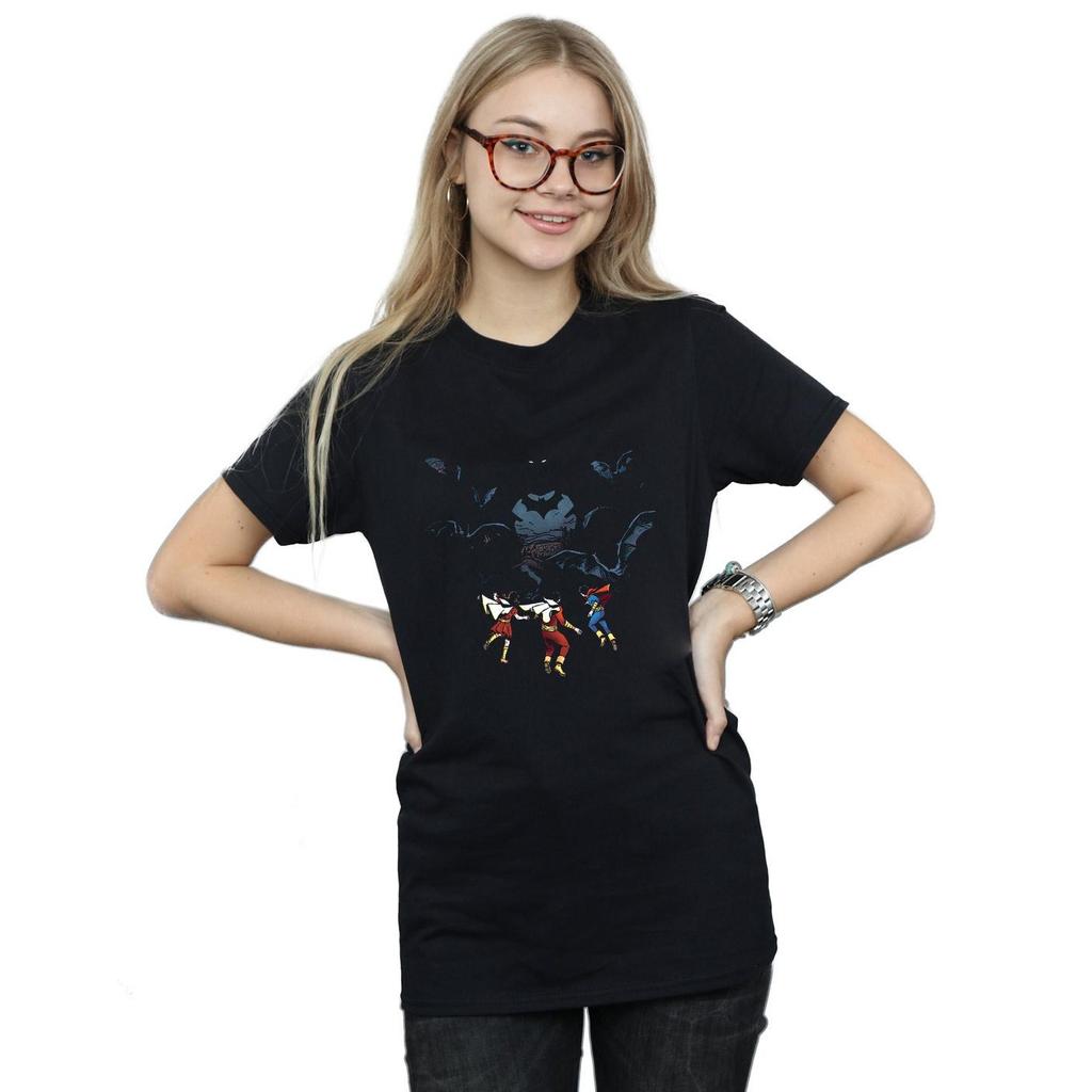 DC Comics Womens/Ladies Batman Shadow Bats Cotton Boyfriend T-Shirt