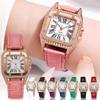 Women Leather Strap Watch Casual Ladies Quartz Wristwatch Bracelet Clock