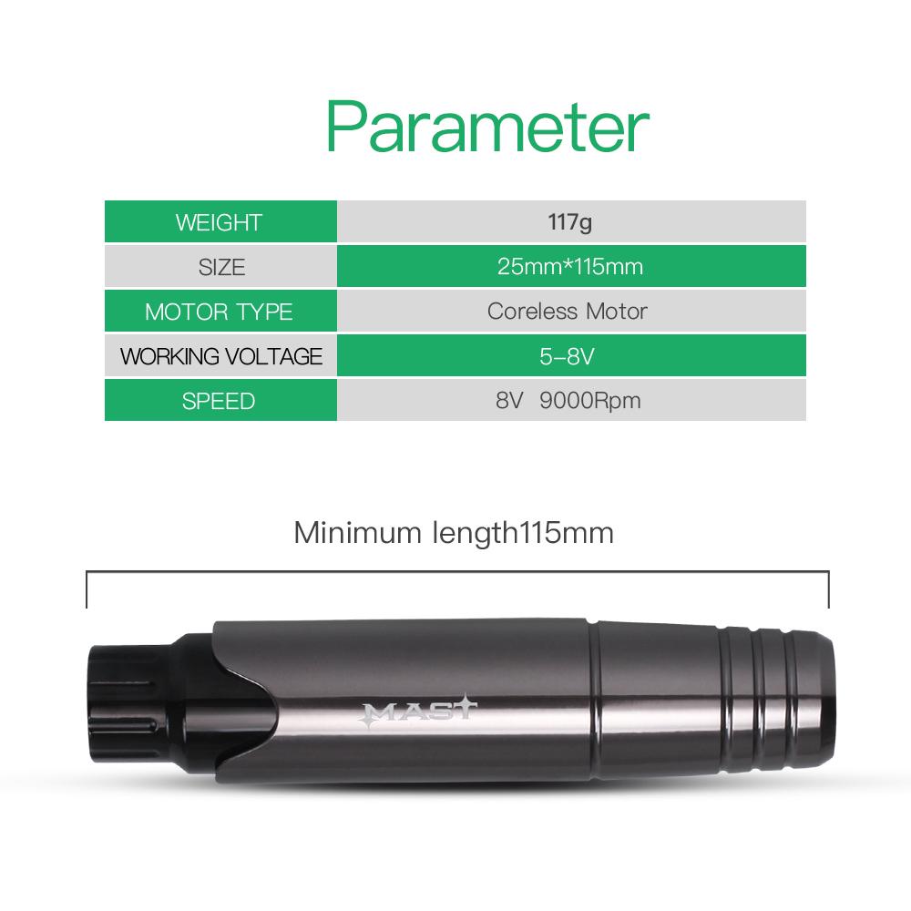 Dragonhawk Для макияжа Ручка для татуировки Роторная машина для татуировки Ручка Шнур RCA Источник питания Иглы для татуировки