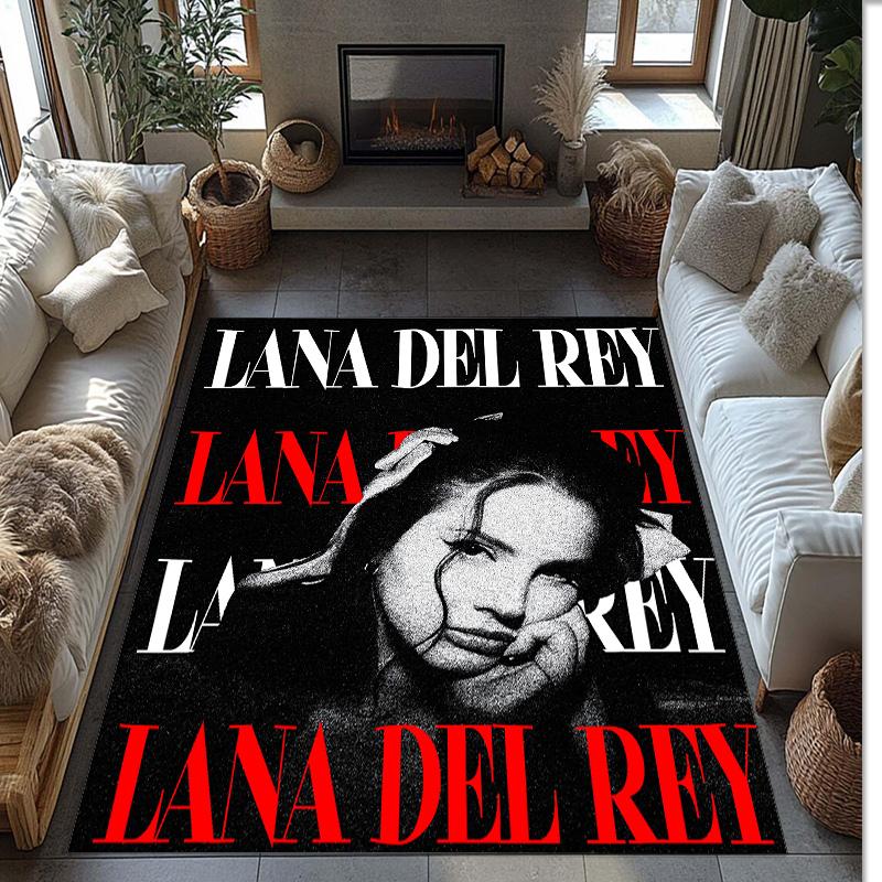 Soft Crystal Velvet Floor Rug,Lana Del Rey Anti Slip Decorative Carpet, Plush Area Mat For Indoor Home Decoration