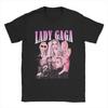 Мужская официальная футболка Lady Born This Way Певец Рок Гага Хлопок Мерч Крутая футболка с коротким рукавом с круглым вырезом Взрослые футболки
