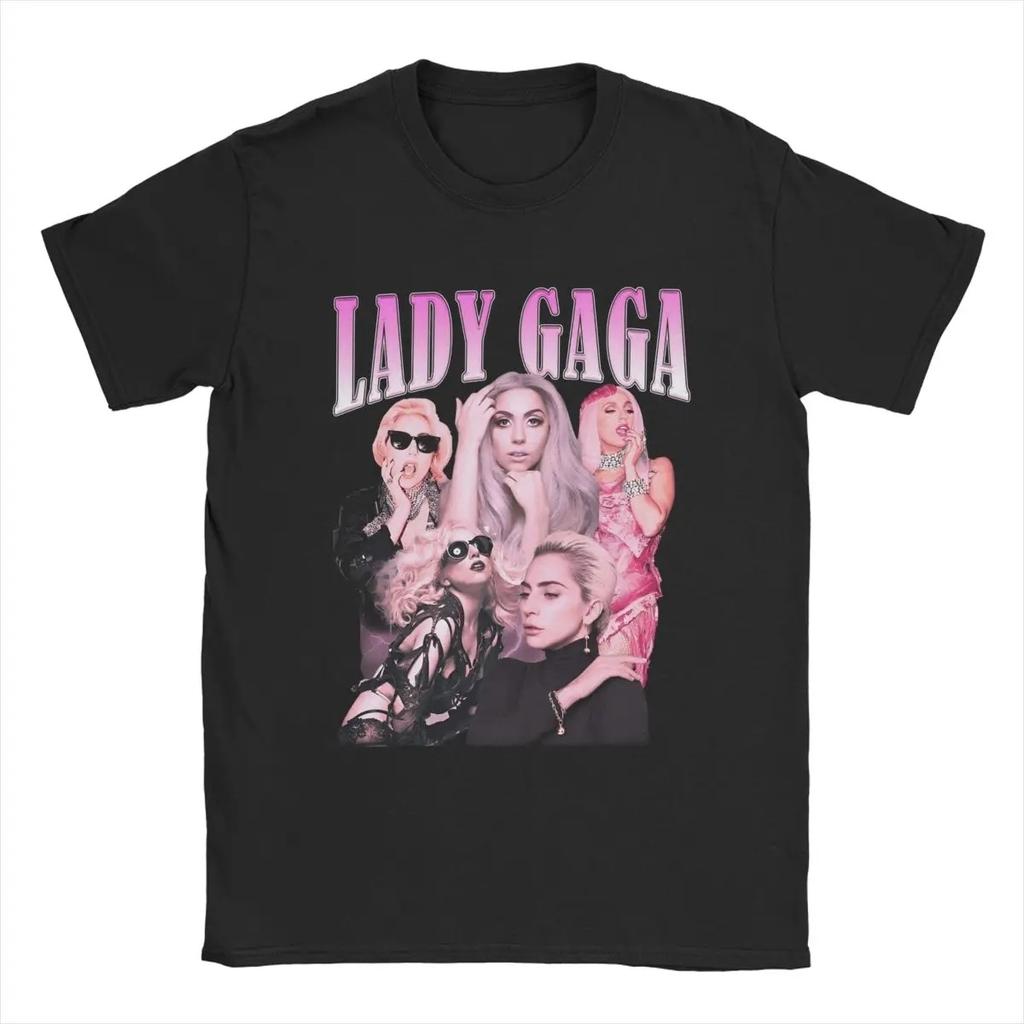Мужская официальная футболка Lady Born This Way Певец Рок Гага Хлопок Мерч Крутая футболка с коротким рукавом с круглым вырезом Взрослые футболки