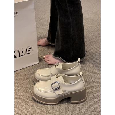 Летняя обувь смешанных цветов с круглым носком, женская обувь на каблуках, оксфорды, мокасины с мехом, повседневные кроссовки на платформе