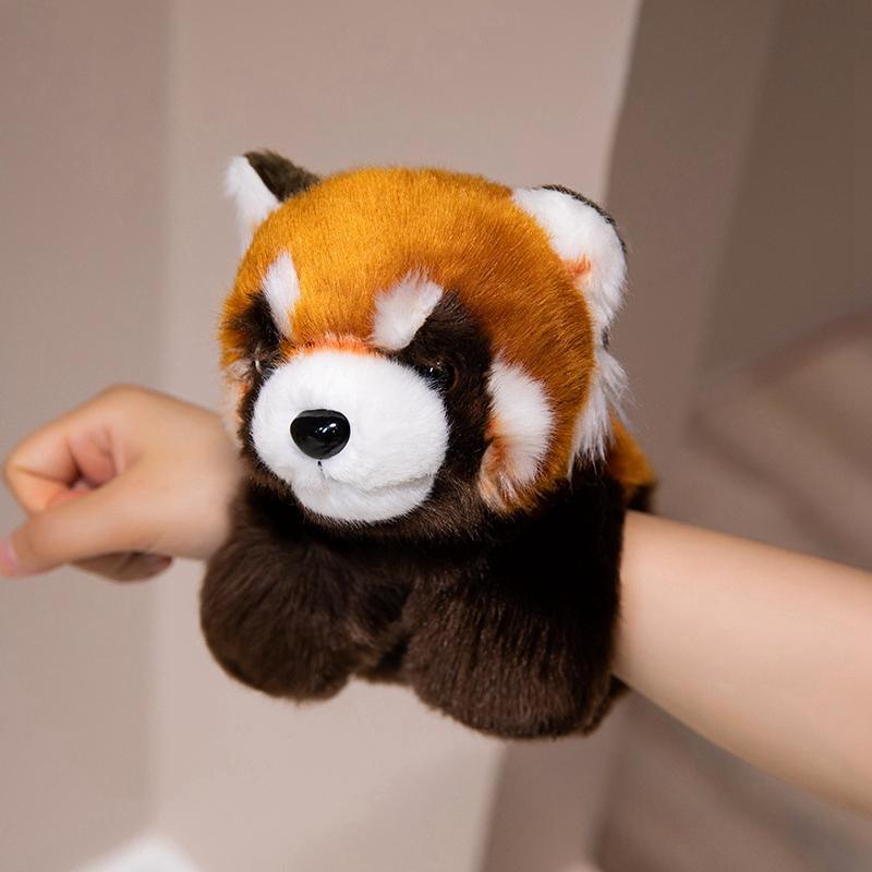 Highland Cow Red Panda Plush Backpacks Cute Panda Plushies Kawaii Clap Ring Wristband Halloween Birthday Gifts