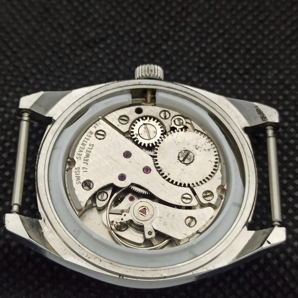 ОТРЕМОНТИРОВАННЫЕ ШВЕЙЦАРСКИЕ МУЖСКИЕ ВИНТАЖНЫЕ НАРУЧНЫЕ СИННИЕ ЧАСЫ ORIS 558b-a296837-1