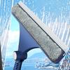 2 In 1 Window Mesh Screen Brush Window Cleaner Magic Broom Wiper Telescopic Long Handle Window Mop Squeegee Wiper Cleaning Tool