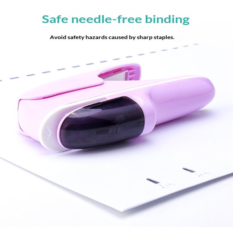 Настольный степлер без скрепок для фиксации до 8 листов для дома, школы, офиса, настольный степлер для билетной бумаги и переплета документов