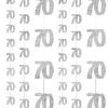 Unique Party Silver 70th Birthday/Anniversary Hanging String Decorations