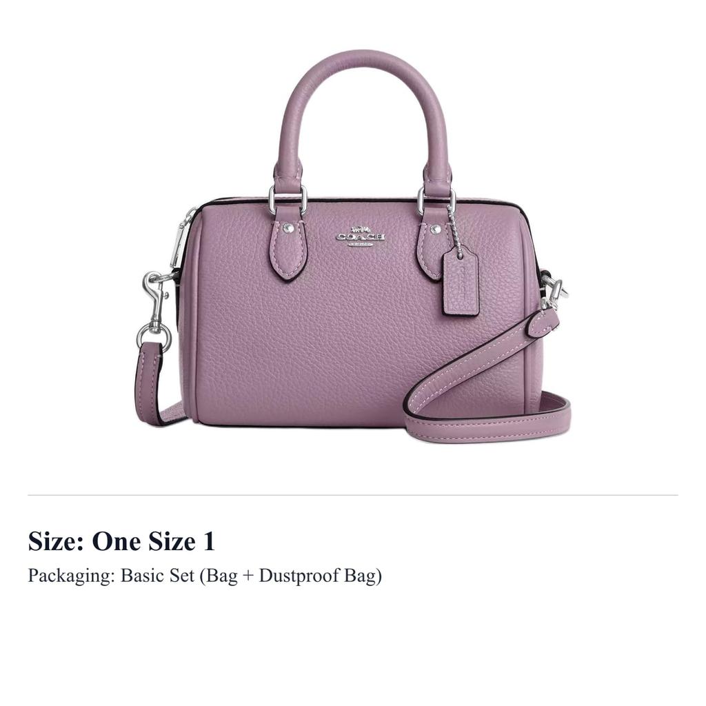 Coach Роуэн Изысканная сумка-тоут из фактурной кожи Мини Женская Фиолетовая CW328-SVNII
