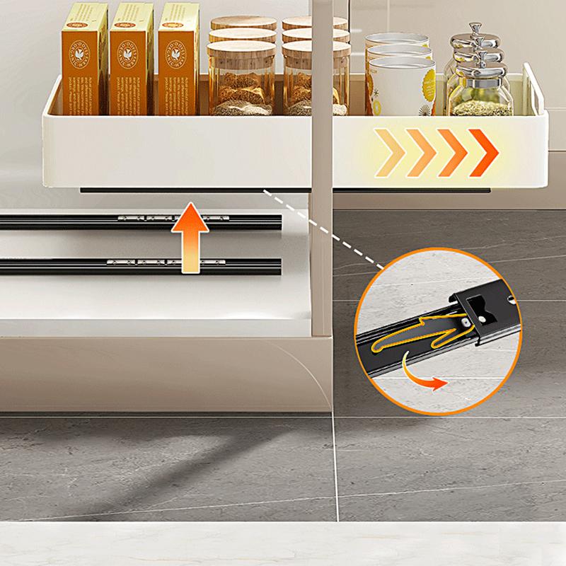 Новая кухонная полка для хранения с направляющими, выдвижной кухонный ящик, лоток для хранения, коробка для специй, стеллаж для хранения, органайзер для шкафов