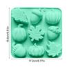 9 grids Halloween Silicone Baking Pan Pumpkin Silicone Bakeware Chocolate Molds Thanksgiving Fall Theme Mould Harvest Cake Pan
