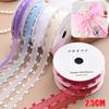2.5cm Wide Double-Sided Durable Ribbon Premium Colorful Soft Heart Romantic Accessory Exquisite DIY Lightweight 20 Yard