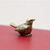 1/2pcs Vintage Ornaments Mini Vintage Brass Bird Statue Retro Sparrow Figurines Small Animal Sculpture for Living Room Bedroom H