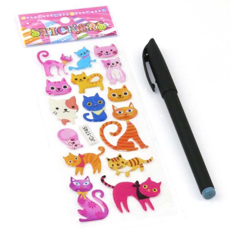 10 листов объемных наклеек с животными для малышей, объемные листы наклеек для дошкольников для поощрения, рукоделия, скрапбукинга