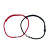 Lucky Red and Black Rope Bracelets for Men and Women - Simple Couple Design