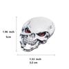 2PCS 3D Skull Car Emblem - Pirate Skeleton Metal Badge, Buccaneer Head Decal for Auto Body/Rear Trunk, Waterproof Sticker