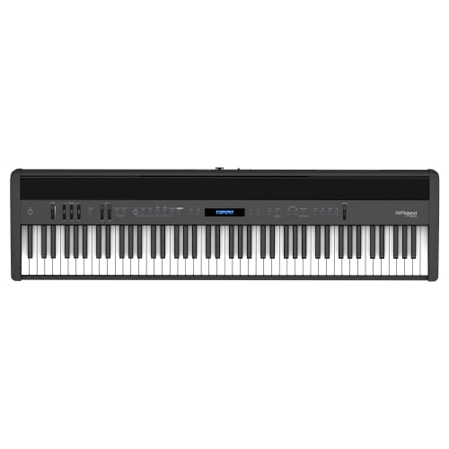 Roland FP-60X-BK Black Portable Piano with Built-in Speaker, Compact Design, FP-X Series, Designed for Comfort, Bluetooth, Music Stand, and Damper Ped