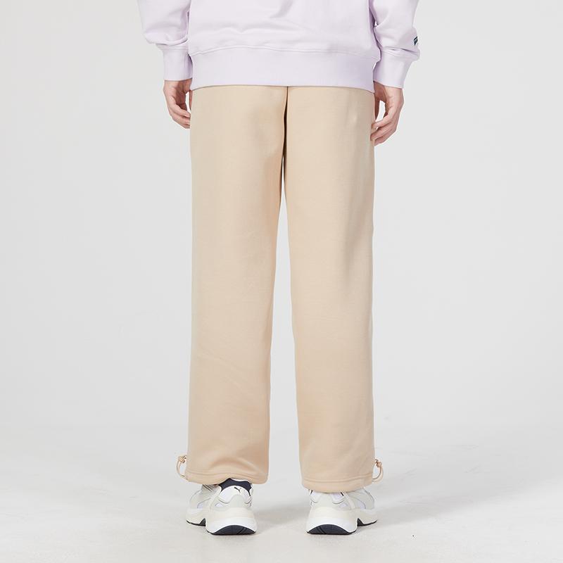 Puma Team Badge Straight-Leg Casual Pants Men Bottoms Khaki 677376-67