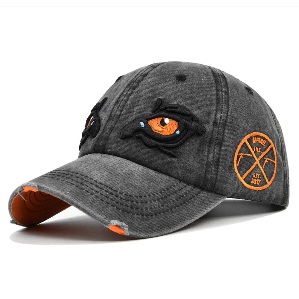 Бейсболки из промытого хлопка для женщин и мужчин, кепка Snapback с вышивкой орлиного глаза, винтажная шляпа для папы, спортивная кепка для спорта на открытом воздухе, кепка-дальнобойщик