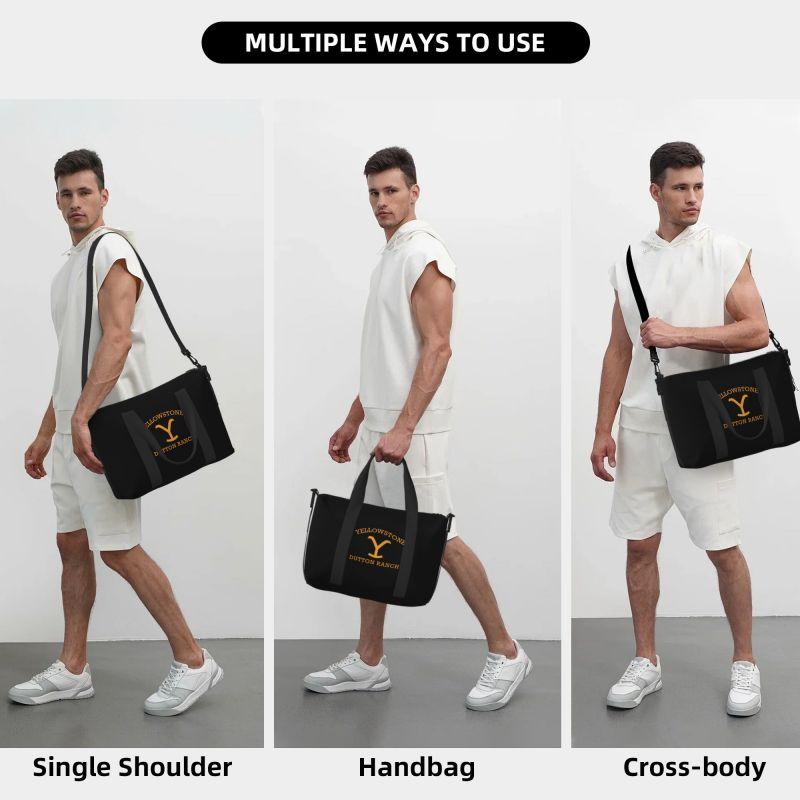 Yellowstone Dutton Ranch Graphic Print Travel Duffel Bags Unisex Waterproof Foldable Luggage Bag Lightweight Durable Handbag