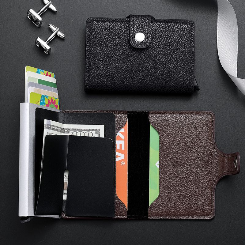 2025 мужской кожаный тонкий зажим для денег с передним карманом, тонкий новый держатель для кредитных карт, визитницы, Cardpackage