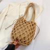 Small Design Straw Woven Bag Women New Summer High Grade Handbag Water Bucket Bag Westernized Beach Crossbody Bag