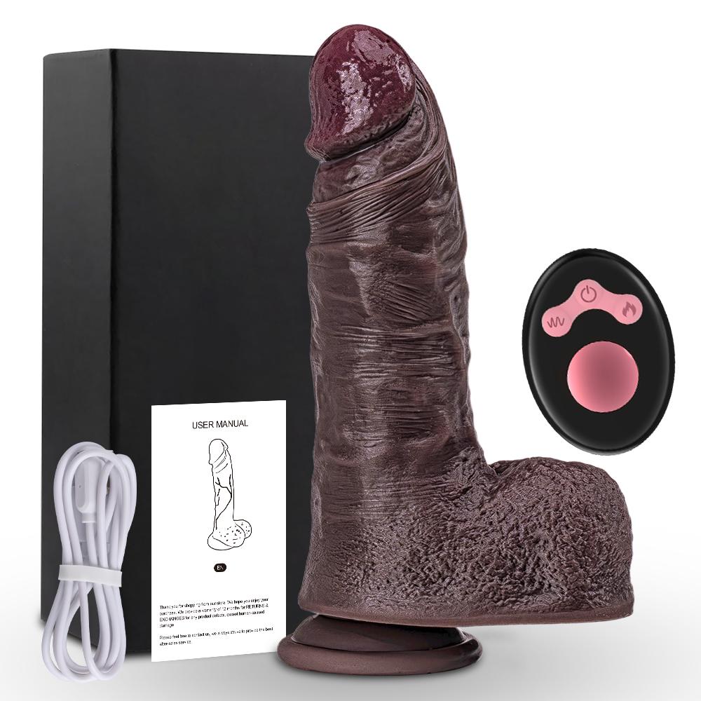 Вибрирующий дилдо Реалистичный большой член Искусственный пенис Огромный клитор Стимулятор точки G Анус Вагина Массажер Вибратор Дилдо Женский Взрослая Секс-игрушка Сексуальный дилдо