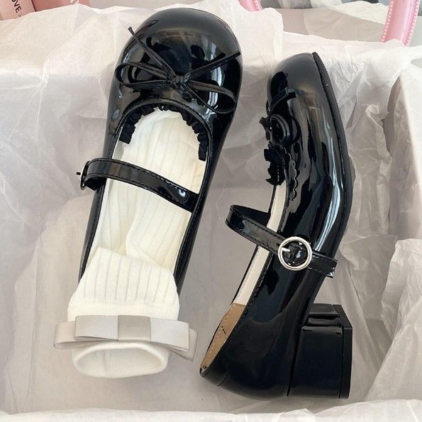 Sweet and Cute Japanese Jk Mary Jane Single Shoes Women's 2025 Spring New Women's Shoes French Versatile Thick Heel Lolita