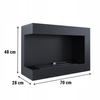 Bioethanol Fireplace 700 TÜV Left-sided with Decorative Stones Set