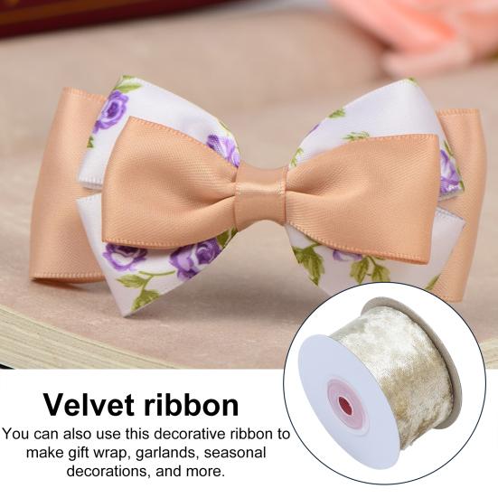 Односторонняя бархатная лента, 30 футов, красочная многофункциональная лента для рукоделия, цветочная композиция, украшение, романтический подарок, лента