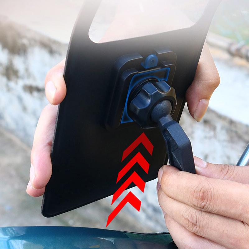 Waterproof Bike Handlebar Phone Clip Universal Bicycle Motorcycle Rearview Mirror Phone Holder Bag Touch Screen 360° Rotation