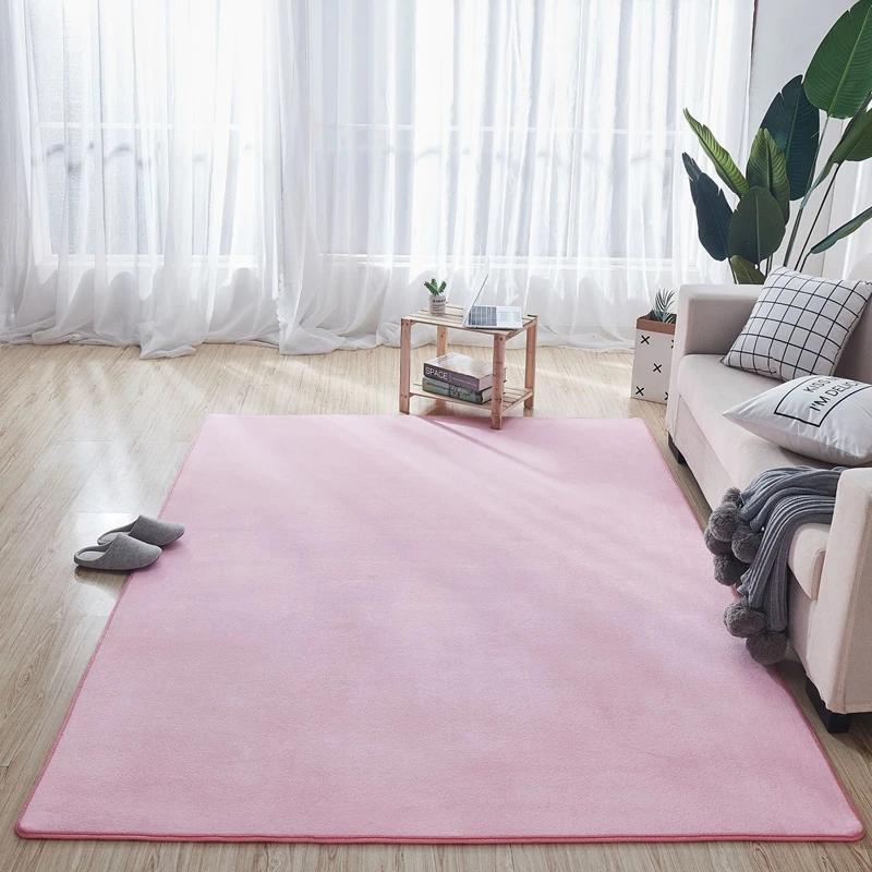 200x300cm Modern Solid Short Plush Carpet for Living Room Sofa Area Kids Bedroom Game Mat Balcony Coral Fleece Rug