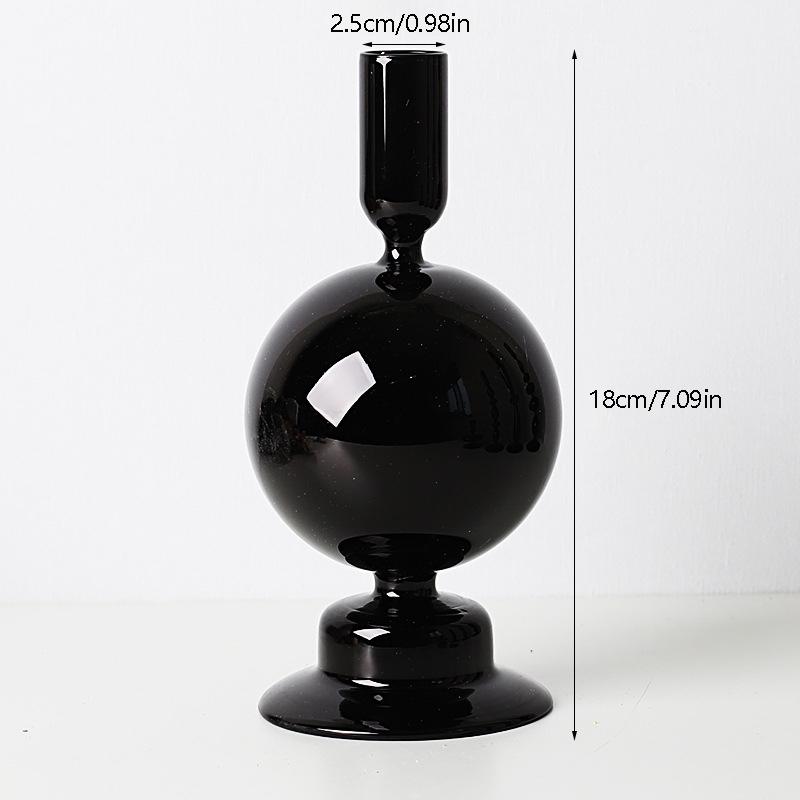 1 шт. Стеклянный подсвечник Ваза для цветов Домашний декор Стеклянный подсвечник Скандинавская ваза для цветов Поделки Винтажный романтический подсвечник