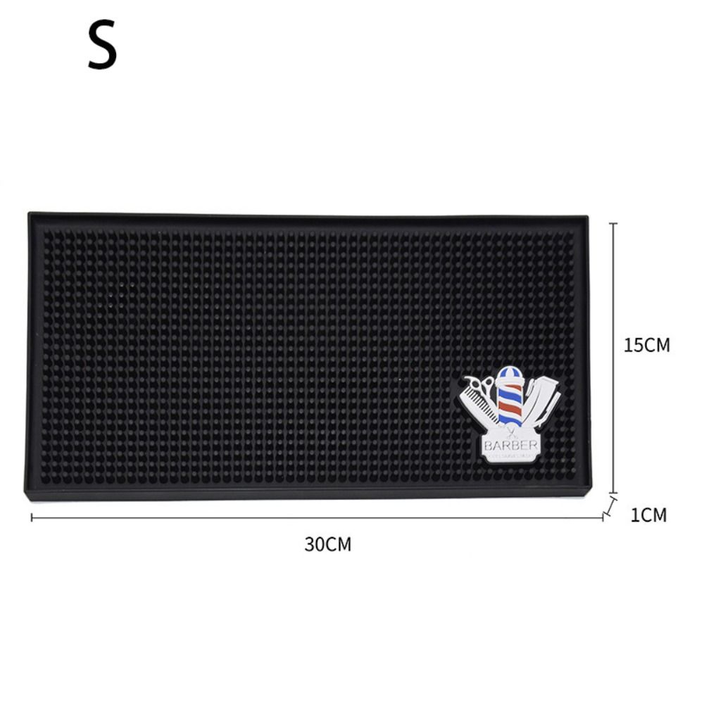 Heat Resistant Anti Slip Barber Station Pad Black Siliconen Mat Hairdressing Tools Pad