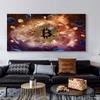 Burning Bitcoin Canvas Painting Nordic Dollar Money Posters and Prints Wall Art Pictures for Living Room Vintage Decor No Frame