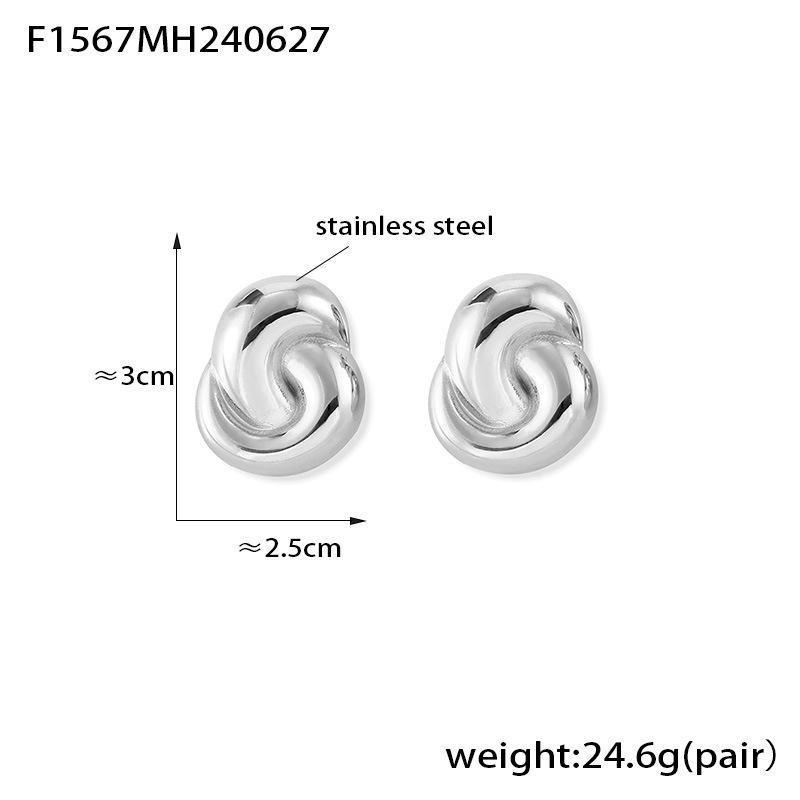 Элегантные европейско-американские серьги-кольца с двумя петлями: Изящная титановая сталь 18-каратного золота, не выцветает, идеально подходит для лета.