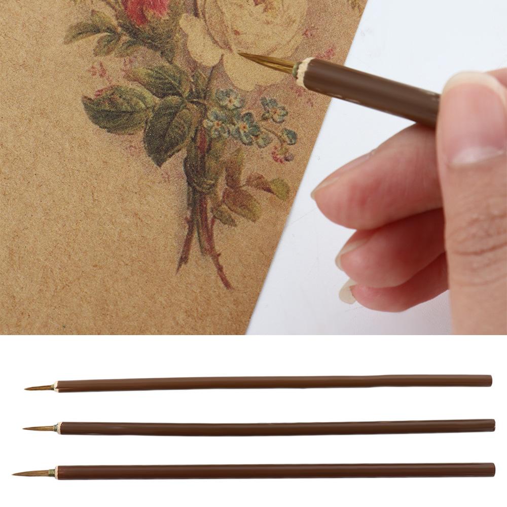 Металлическая Канцелярия Искусство Беличья Шерсть Каллиграфическая Кисть Крючок Линия Ручка Кисть для Красок Кисть-Ручка