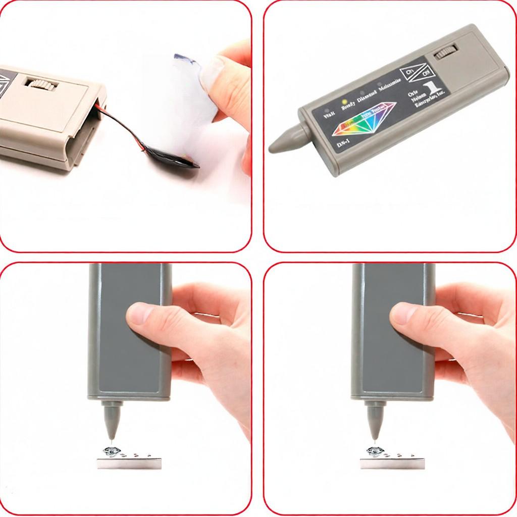 2 In 1 One Touch Diamond Moissanite Tester Diamond Gemstone Detector Selector